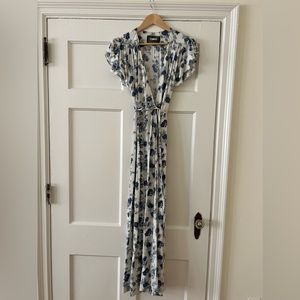 Short sleeved floral wrap dress Reformation